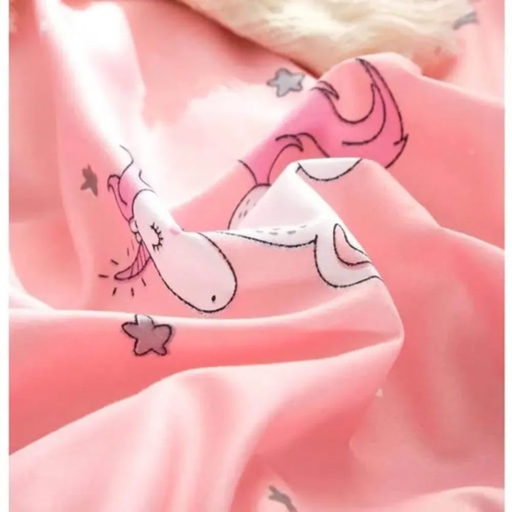Pink Unicorn Twin Duvet Cover Set + Pillow Shams